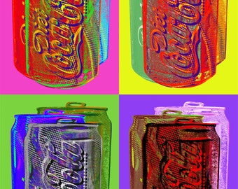 Diet coke - Stretched canvas - Pop Art warhol style