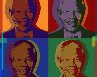 Nelson Mandela  Pop Art print