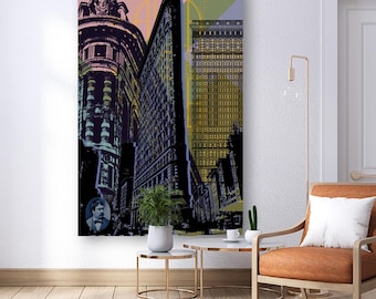 Flatiron Building - NYC - Pop Art Warhol style print.