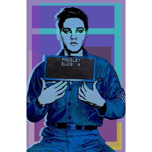 Elvis Presley Mugshot -  Pop Art Warhol style print.