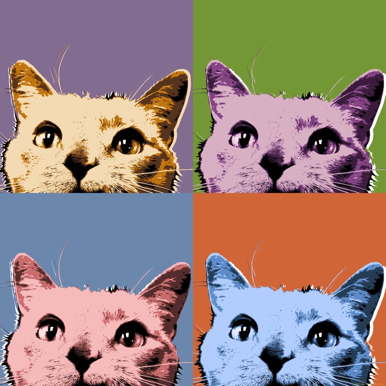 Custom Pop art Warhol style print Rolled or stretched canvas. image 9