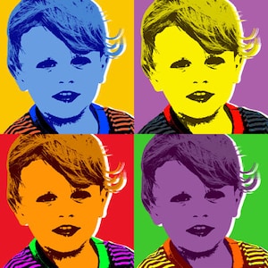 Custom Pop art Warhol style print Rolled or stretched canvas. image 1