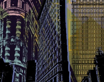 Flatiron Building - NYC - Pop Art Warhol style print