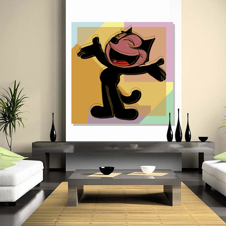Felix the Cat Pop Art Print Etsy