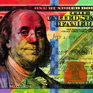 Benjamin Franklin Pop Art Andy Warhol Style New Bill - Etsy