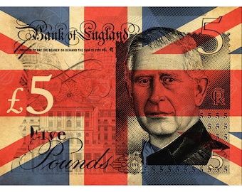 King Charles III 5 Pound Banknote First Day Issue Cover Limited