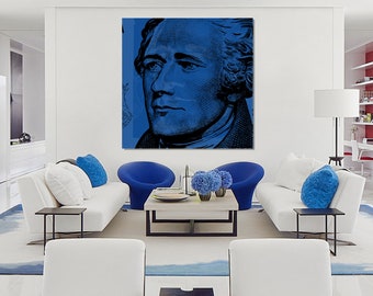 Alexander Hamilton Pop Art - Giclee print on  canvas