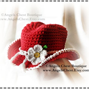 COWBOY Crochet Hat Pattern Size Newborn to Adult Boutique Design No. 53 by AngelsChest image 3