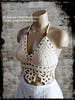 Crochet halter top - Festival top - Modern top - Hippie cotton top - Sexy crop top - Summer wear by AngelsChest 