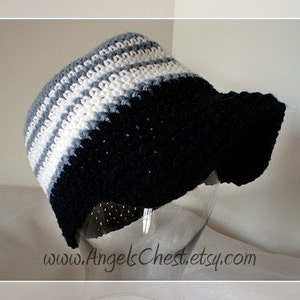 PDF Pattern Cute Beanie Brim Visor Crochet Hat for Boy or Girl Newborn to Adult size No. 5 image 3