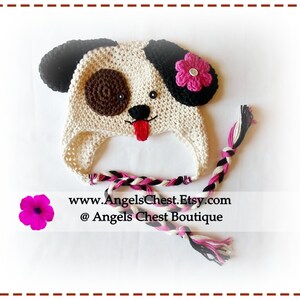 Crochet PUPPY DOG Hat PDF Pattern Sizes Newborn to Adult Boutique Design No. 33 by AngelsChest image 2