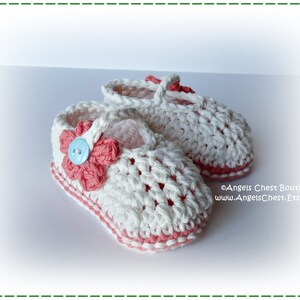 PDF Crochet Pattern No. 65 Baby Booties Strawberry Cuffed Boy Booties Slippers Sizes Newborn to 24 months by AngelsChest image 3