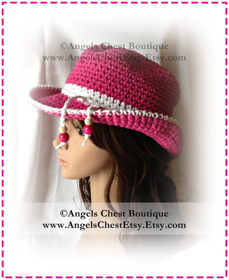 COWBOY Crochet Hat Pattern Size Newborn to Adult Boutique Design No. 53 by AngelsChest image 4