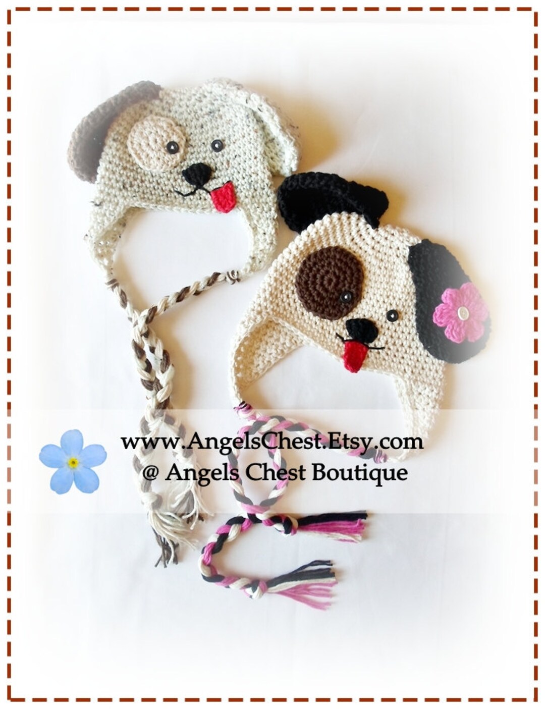 Crochet PUPPY DOG Hat PDF Pattern Sizes Newborn to Adult Boutique ...