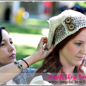 SLOUCHY Hat and Ear Warmers Headband Crochet Pattern Size Preteen to Adult Boutique Design - No. 45 by AngelsChest