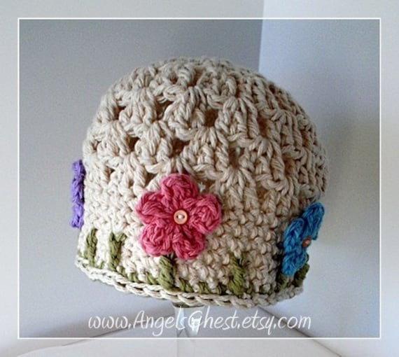 Crochet Cloche Hat With Flower Pattern Crochet Flower Pattern Knit