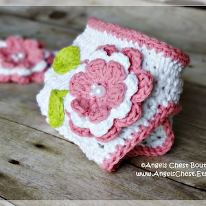 Crochet Diaper Cover and Headband with Flowers PDF Pattern Sizes Newborn to 12 months - Boutique Design - No. 67 by AngelsChest