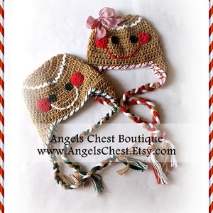 Gingerbread Cookie Crochet Hat Pattern Size Newborn to Preteen Boutique Design No. 43 by AngelsChest image 2