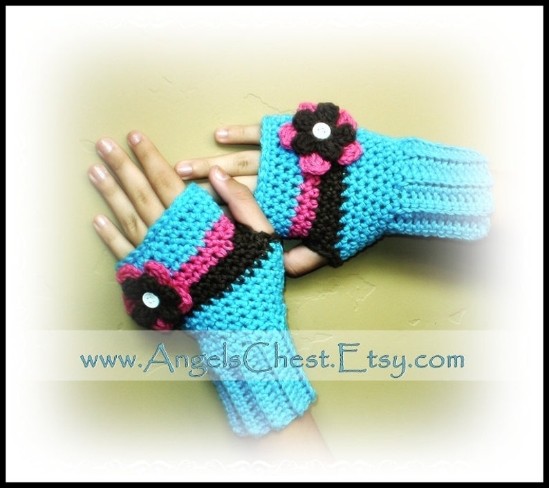 PDF Crochet Pattern Owl Hand Warmers Fingerless Gloves Toddler to Adult Sizes No. 22 image 3