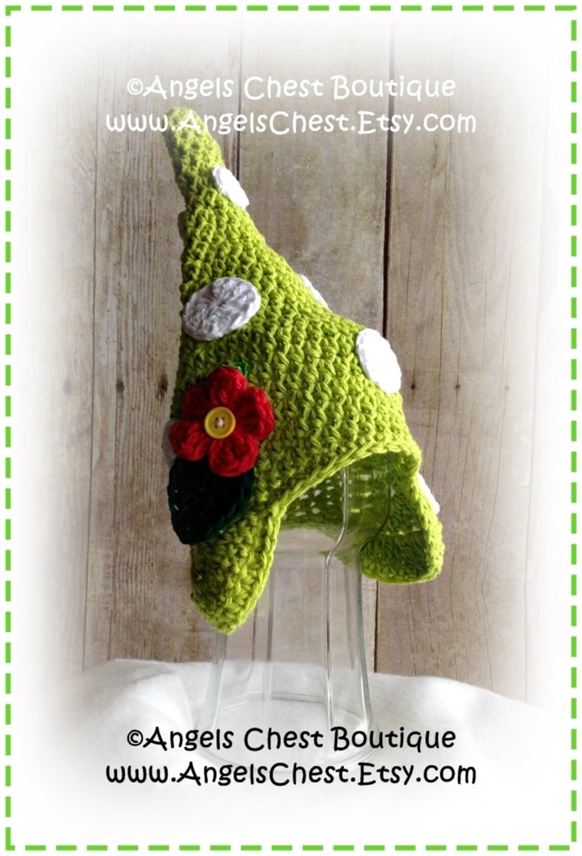 Crochet GARDEN GNOME Hat PDF Pattern Sizes Newborn to Adult Etsy