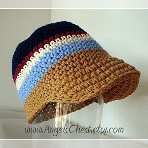 PDF Pattern Cute Beanie Brim Visor Crochet Hat for Boy or Girl Newborn to Adult size No. 5 image 1