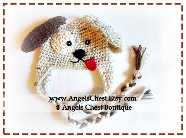 Crochet PUPPY DOG Hat PDF Pattern Sizes Newborn to Adult | Etsy