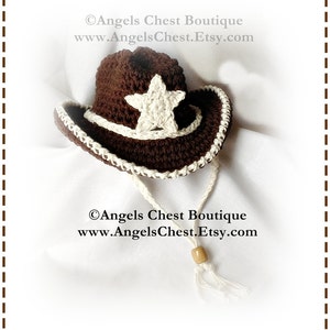 COWBOY Crochet Hat Pattern Size Newborn to Adult Boutique Design No. 53 by AngelsChest image 2