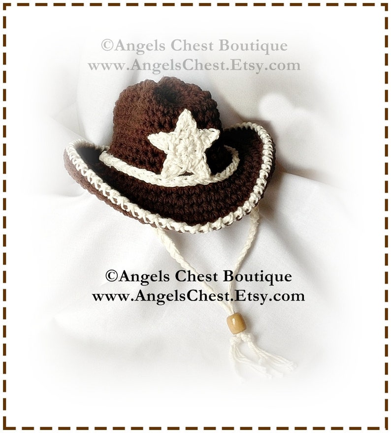 COWBOY Crochet Hat Pattern Size Newborn to Adult Boutique Design No. 53 by AngelsChest image 2