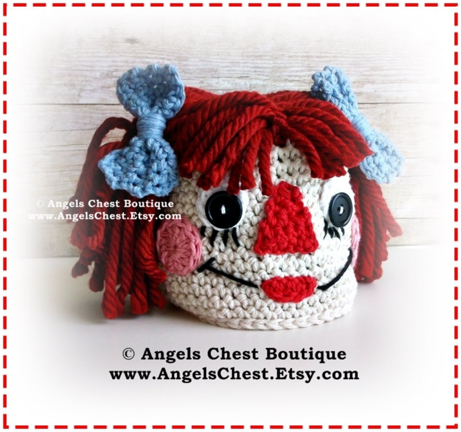 Crochet Raggedy Ann and Andy Inspired Beanie Hat PDF Pattern - Etsy