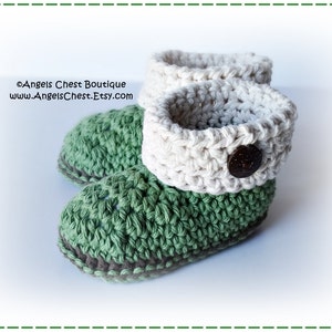 SPECIAL Crochet STRAWBERRY Beanie Earflap Hat and Booties PDF Pattern Boutique Design by AngelsChest image 4