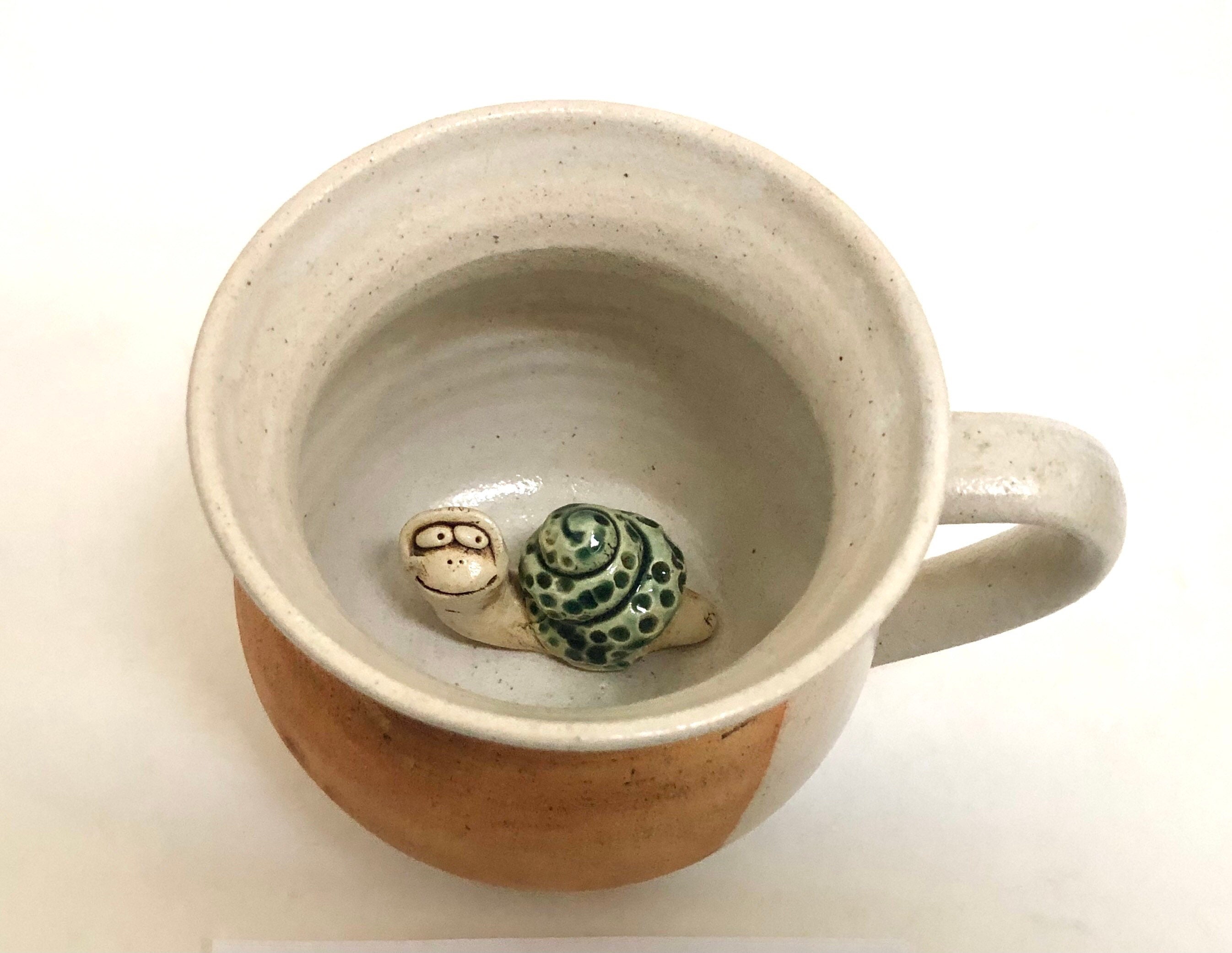 Whimsical Ceramic Mugs Have Animal Sculptures Hidden in the Side