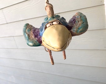 Bird Hanging Stoneware Handmade