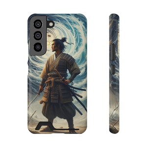 Étui pour téléphone samouraï avec porte-cartes, design élégant pour les amateurs d'arts martiaux, protection durable pour cadeaux, usage quotidien, voyage, téléphone