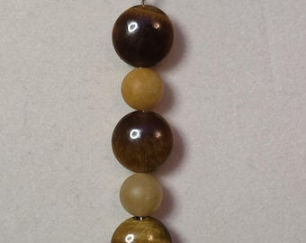 Tigers Eye and Yellow Jasper Pendant