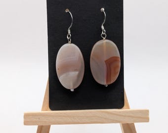 Pink carnelian earrings