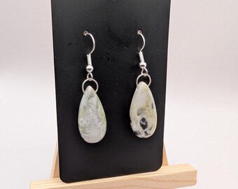 Serpentine stone earrings