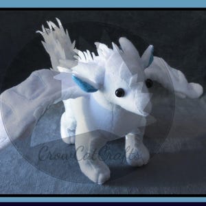 Wings of Fire IceWing Sewing Plush Pattern CrowCatCrafts