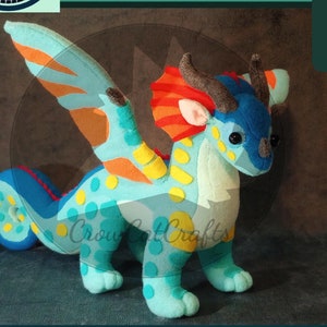 Wings of Fire RainWing Sewing Plush Pattern- CrowCatCrafts