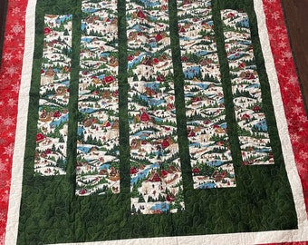 Christmas strip quilt