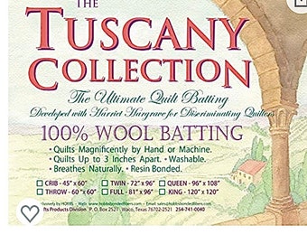 Hobbs Tuscany 100% washable wool batting by the yard
