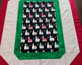 Llama Quilt Top