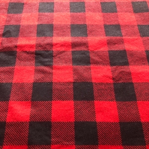 Red and black buffalo check flannel fabric