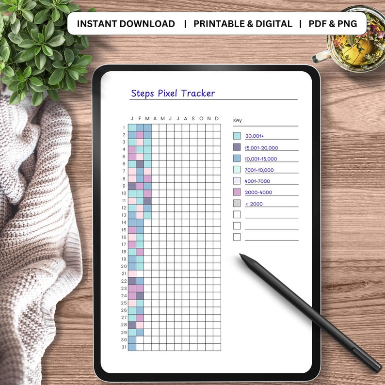Step Rangs Year in Pixels Printable Fill-in-the-blank | PDF, PNG | 3 PDF Sizes ...