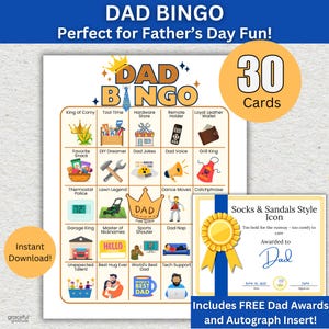 Dad Bingo: afdrukbaar groepsspel voor Vaderdag, verjaardagen en meer | Direct downloaden