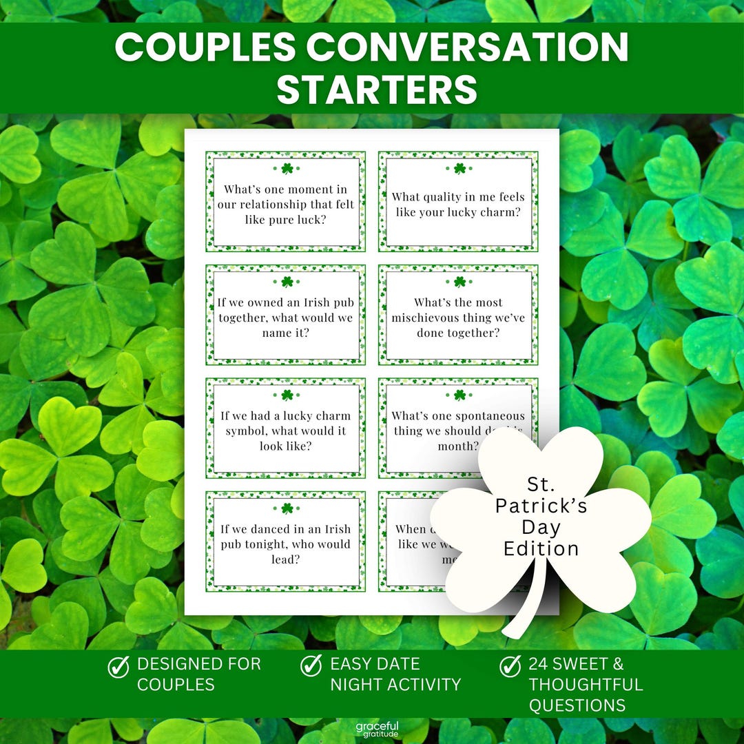 St. Patrick's Day Conversation Cards for Couples | Meaningful ...