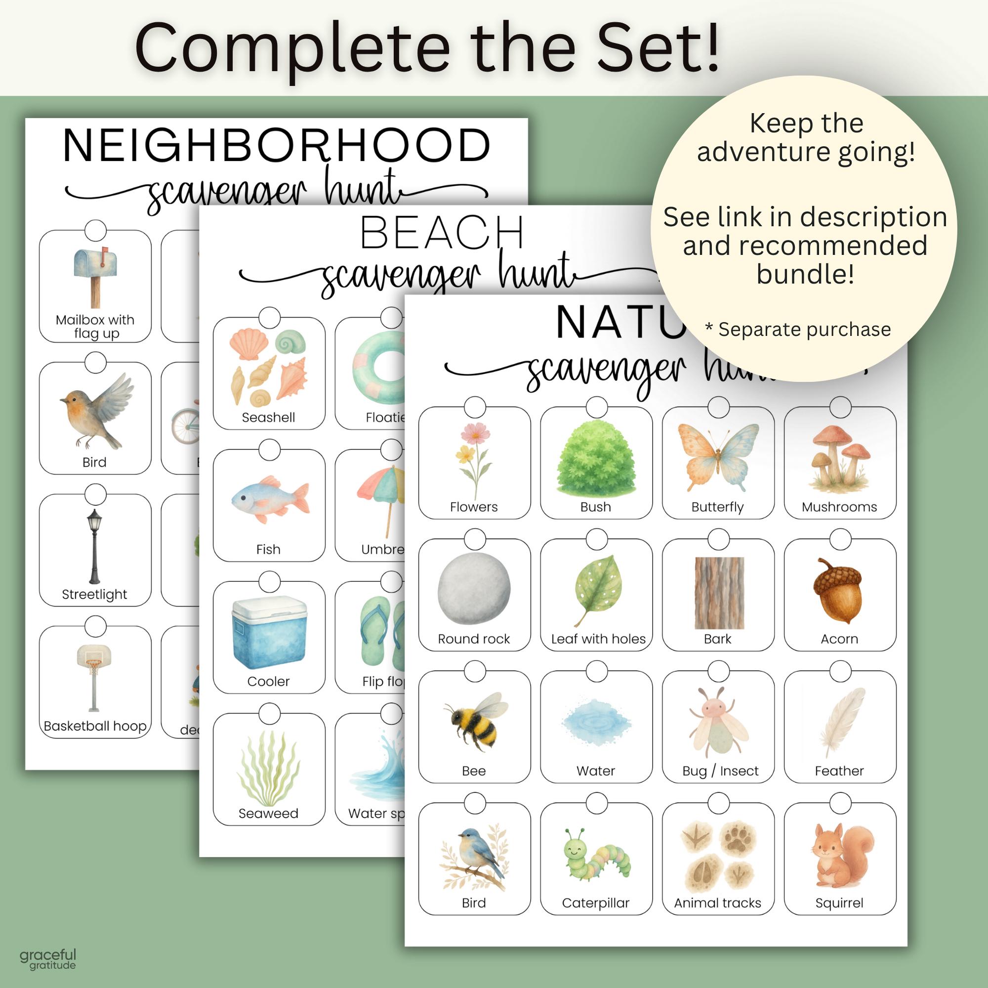 Neighborhood Scavenger Hunt Printable | Outdoor Activity for Kids ...