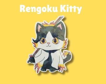 Rengoku kitty sticker
