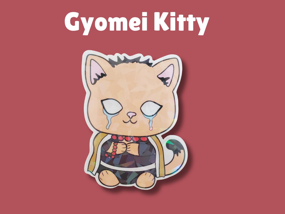 Gyomei Kitty Sticker - Etsy