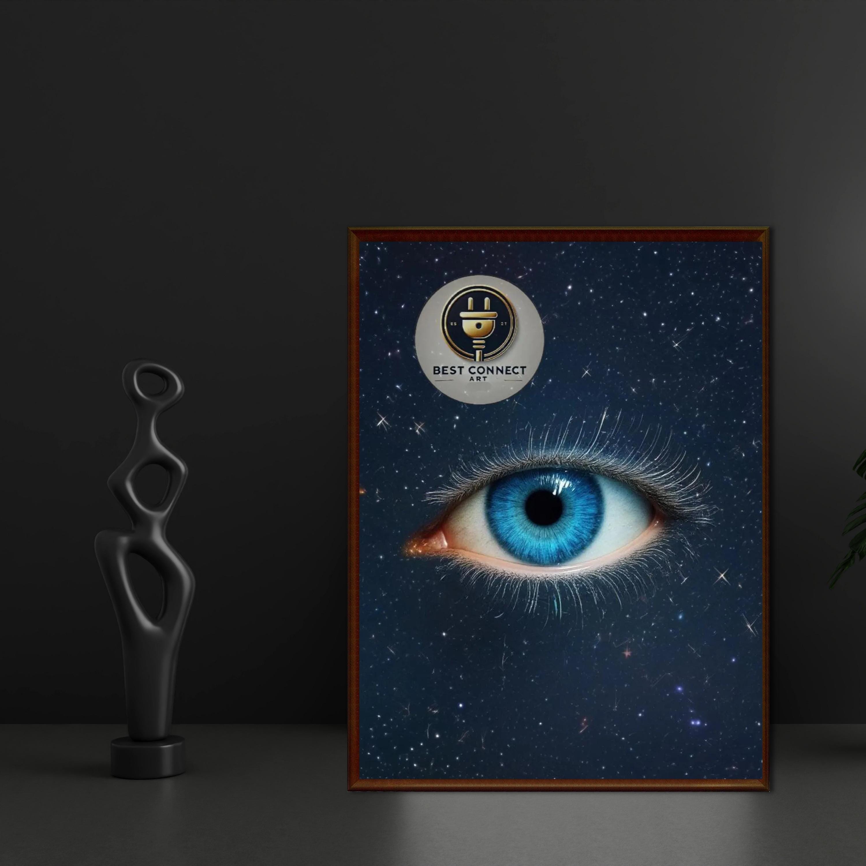 Cosmic Vision” Surreal Eye Art Print | Futuristic Space Wall Decor ...
