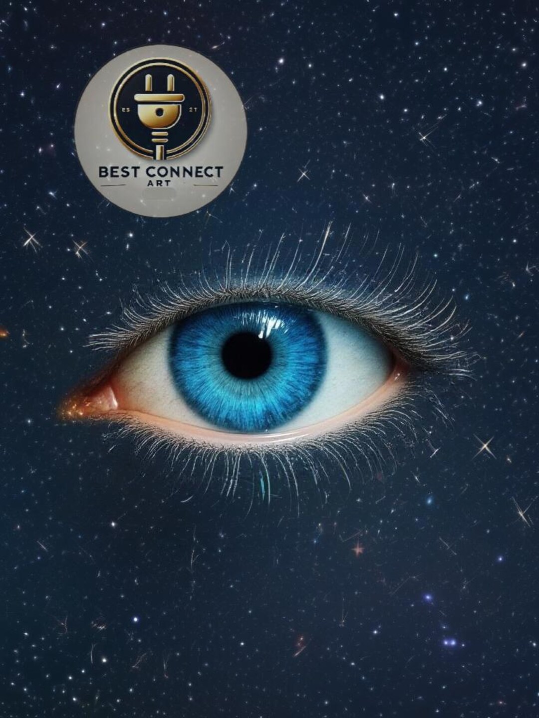 Cosmic Vision” Surreal Eye Art Print | Futuristic Space Wall Decor ...